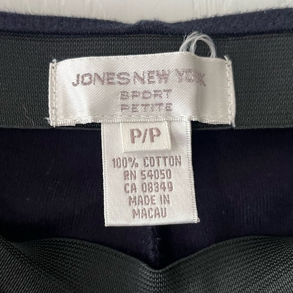 Jones New York Vintage Dark Navy Wide Leg Soft Cotton Pants - Picture 4 of 4